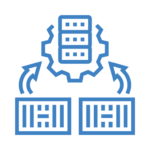 Prefabrik ve modüler veri merkezi ikonu