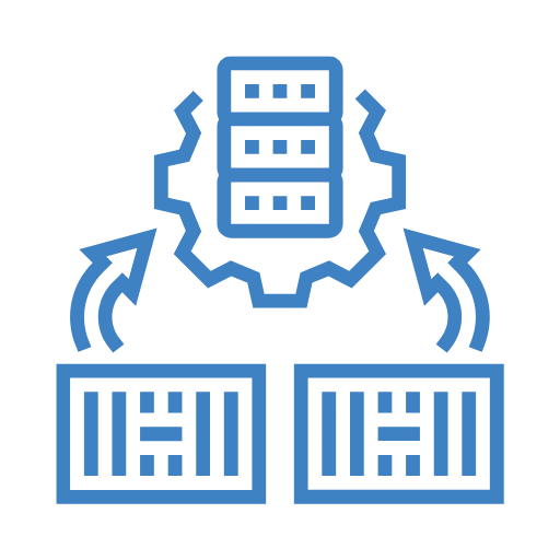 Prefabrik ve modüler veri merkezi ikonu