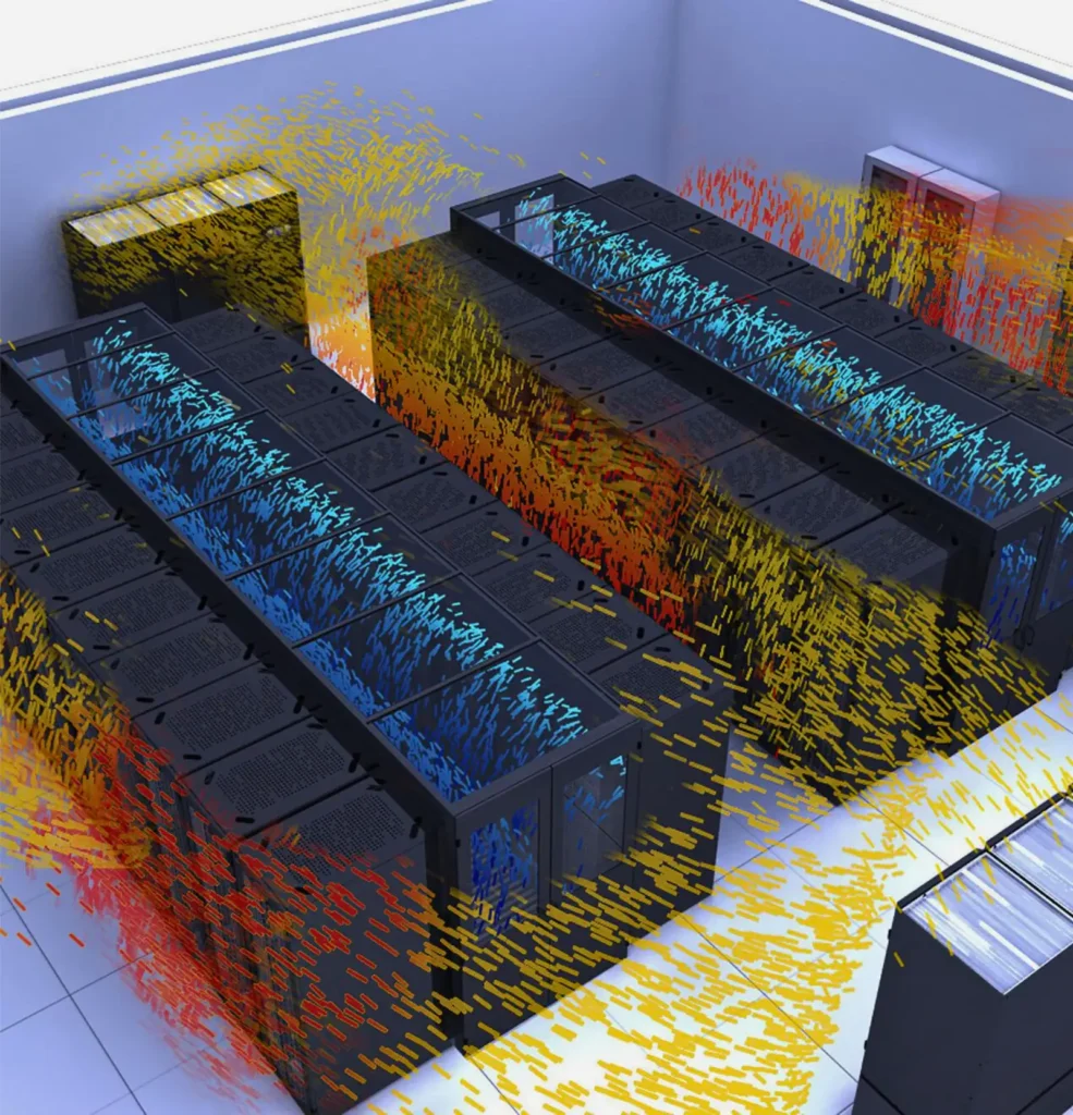Vertiv SmartAisle cold aisle containment hava akışı ayrımı diyagramı